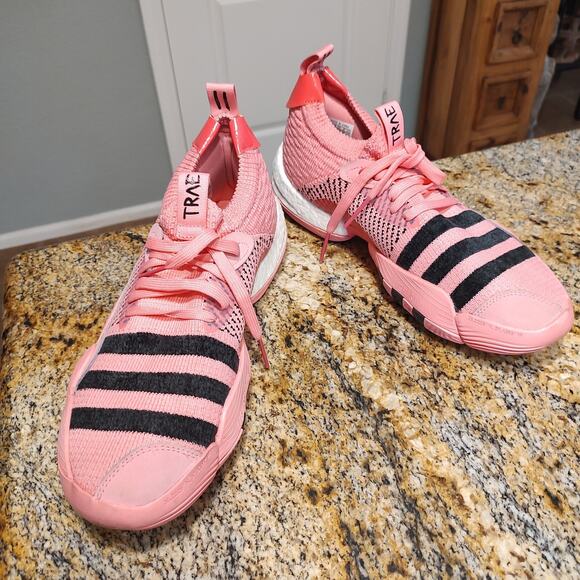 Adidas Trae Young 1 Men's Sneakers Pink Size 10.5 (US) ID APE 779001 - Picture 3 of 12